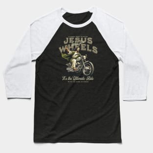 Eternal Motorcycle Road Tripping - Jesus Take the Wheels Baseball T-Shirt